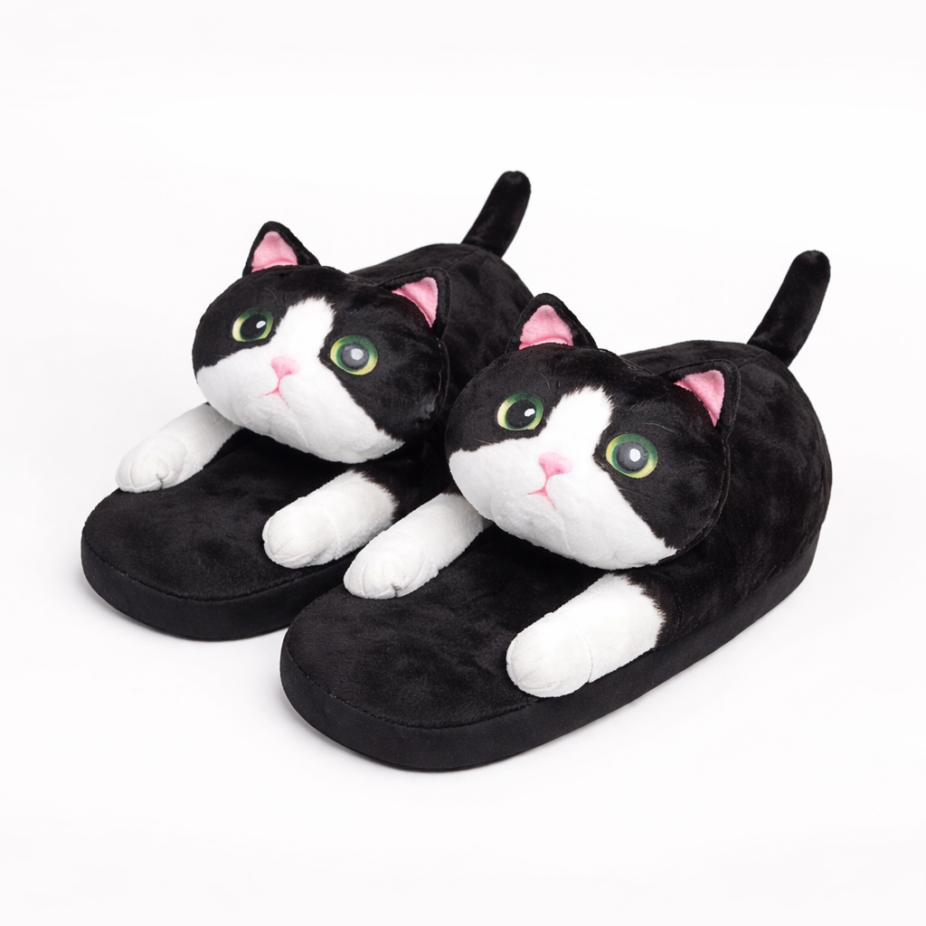 Ultra Soft Cozy Indoor Cat Slippers